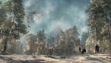 Fototapeta premium morning in the forest
