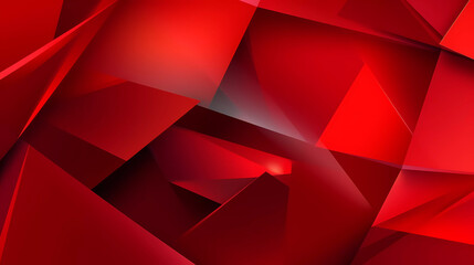 Abstract vector geometric polygon shapes with shades of red