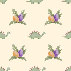 Baby pattern with dinosaurs cute watermelon 