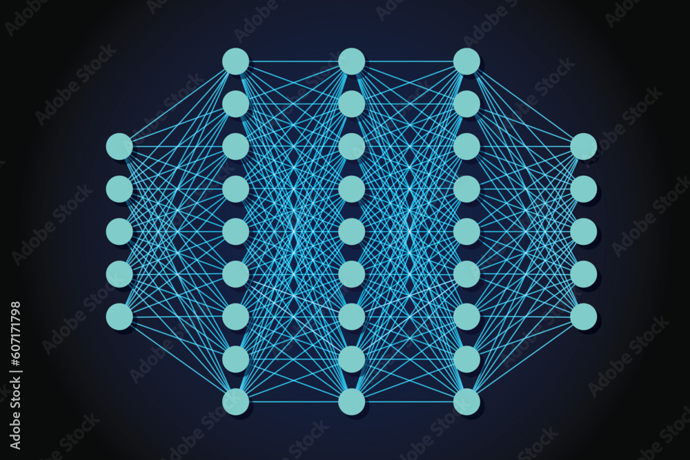 Leinwandbilder neural network model. artificial intelligence. ai