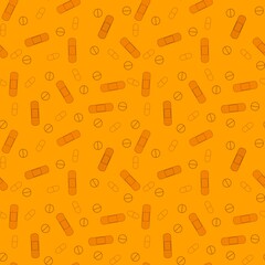 Cartoon medicine seamless pills pattern for wrapping paper and linens and fabrics and packaging and shops