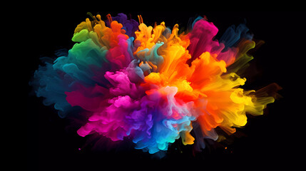 Abstract vector color burst multicolor explosion