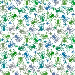 Summer animals seamless octopus pattern for wrapping paper and kids clothes print and fabrics and linens