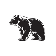 Obraz na płótnie Canvas Bear silhouette Logo design vector template. Logo animal Logotype concept icon.