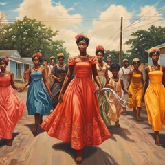 Fototapeta premium Juneteenth - A day to celebrate the abolition of slavery in the United States. Generative AI