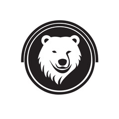 Bear silhouette Logo design vector template. Logo animal Logotype concept icon.
