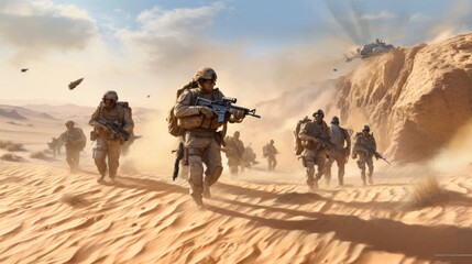 Special Forces Soldiers at Desert