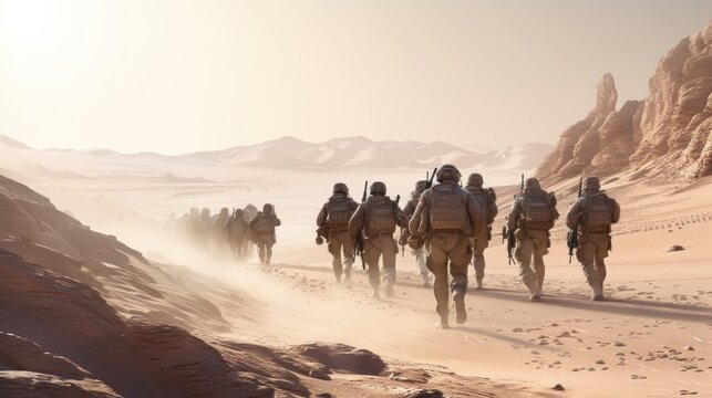 Special Forces Soldiers at Desert