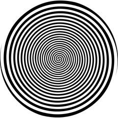 BLACK AND WHITE SPIRAL CIRCLE