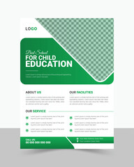 Obraz premium Kids, Children, Child School Admission Flyer Template, Layout Design, Educational Poster Design.