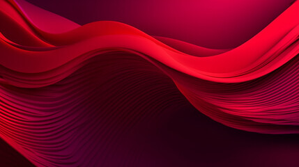 Red wavy background. Generative AI