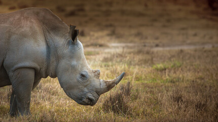 rhinos in lake nakuru national park, kenya - obrazy, fototapety, plakaty