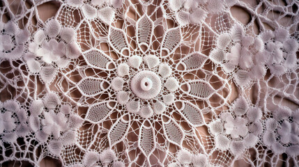 lace doily on a white