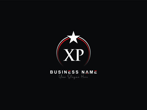 Xp, xp x p luxury creative circle logo icon vector stock