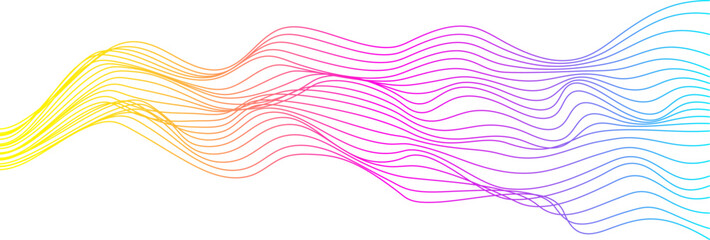 Abstract colorful gradient blend wave lines and technology background. Modern colorful flowing wave lines and glowing moving lines. Futuristic technology and sound wave lines background.