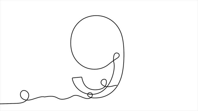 Animation in continuous line style