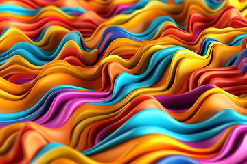 3d abstract vibrant gradient colors and soft swirling shapes. realistic rendering, high quality texture, smooth reflections, 8k resolution