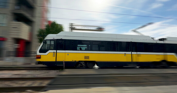 Dallas Light Rail Train Speeding