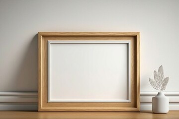 Fototapeta na wymiar Empty picture frame with copy space for quotes, products, photos Generative AI