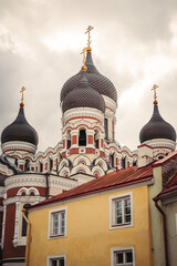 Fototapeta na wymiar The Alexander Nevsky cathedral in Tallinn, Estonia