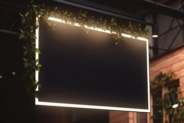 Empty picture frame with copy space for quotes, products, photos Generative AI