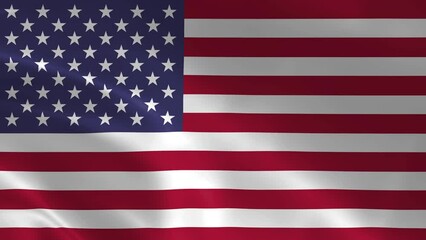 Dynamic Wave of the American Flag: Vibrant and patriotic video showcases the mesmerizing motion of the US flag. Ideal for projects celebrating patriotism and national pride. 4K Video.