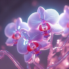 Fototapeta na wymiar AI orchid flower 