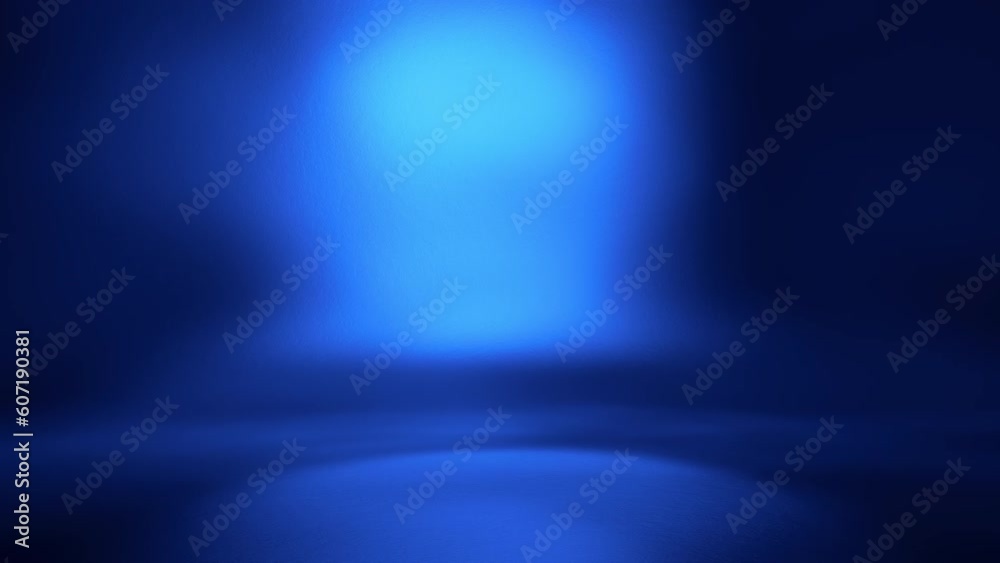 Canvas Prints empty space 3d render abstract background with bright blue moving lights. product stage motion textu