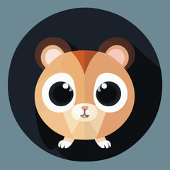 Cute vector illustrations of an hamster or a mouse