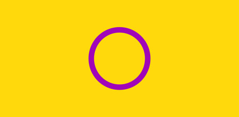 Intersex LGBTQ pride flag in vector isolated