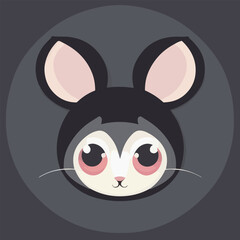 Cute vector illustration or icon of a mouse