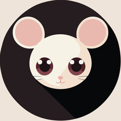 Cute vector illustration or icon of a mouse