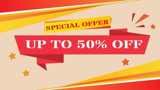 Special Offer Tag Animated for Marketing, Special Offer Tag Animated for Motion Graphics,4K.sign banner for promo video for Promotion Text Animamation