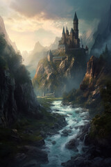 castle in the mountains