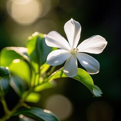 Portrait magnolia flower with light exposure AI Generative