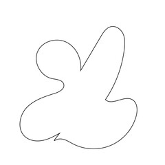 Black abstract shapes outline vectors