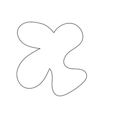 Black abstract shapes outline vectors