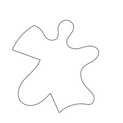 Black abstract shapes outline vectors