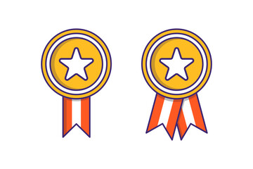 Elegant medals elements for design.