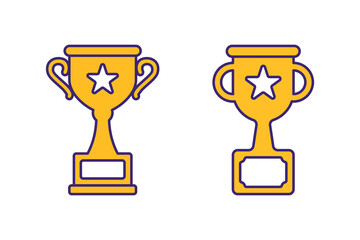 Elegant trophy elements for design.