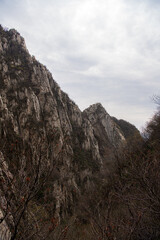 Top of Songshan Mountain, Dengfeng, Henan, China. Songshan is the tallest of the 5 sacred mountains of China dedicated to Taoism, near the famous Shaolin temple