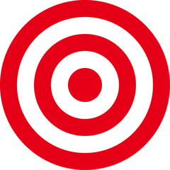 Red and white bullseye target