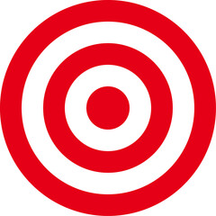 Red and white bullseye target