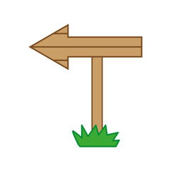 Realistic wooden pointer, billboard, signboard. blank pointer wood texture. Arrow road guidepost. Vector illustration.