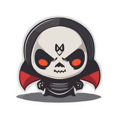 shinigami grim reaper chibi icon illustration