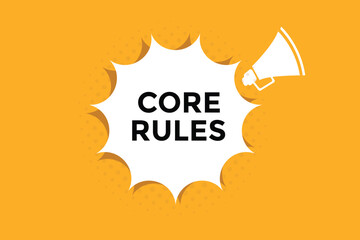 Fototapeta na wymiar Core rules button web banner templates. Vector Illustration