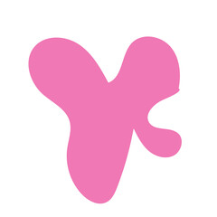 Pink abstract shape vector 
