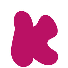 Pink abstract shape vector 