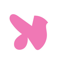 Pink abstract shape vector 