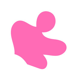 Pink abstract shape vector 